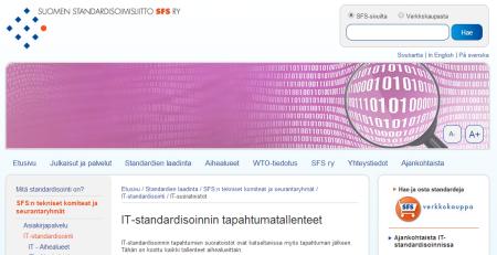 SFS:n IT-standardoinnin tilaisuuksien videostriimit | ite wiki